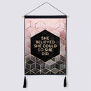 Simple Painting Meter Box Cover Cloth Bedroom Cotton Linen Decorations