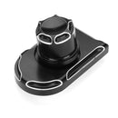 CNC Beveled Seat Bolt Tab Screw Mount Knob Cover For Harley Fatboy Road Softail