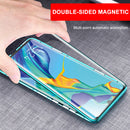 Bakeey 360 Curved Screen Front+Back Double-sided Full Body 9H Tempered Glass Metal Magnetic Adsorption Flip Protective Case For Huawei P30 PRO