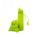 500ML Foldable Hydration Silicone Water Bottle Portable SoftKettle Bottle for Gym Running Hiking Biking