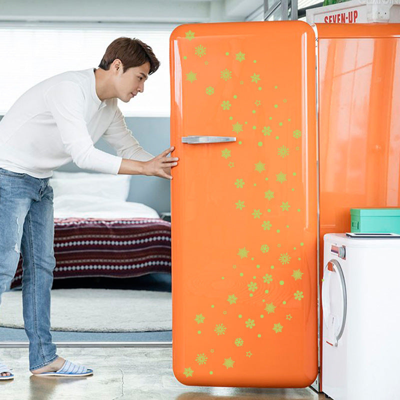 Creative Snow Fluorescent Luminous Paste Stickers Night Light Living Bedroom Decorative Wall Sticker