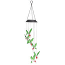 LED Solar Pendant Light Lamp Hummingbird Wind Chime Mobile Home Garden Yard Decor White Xmas