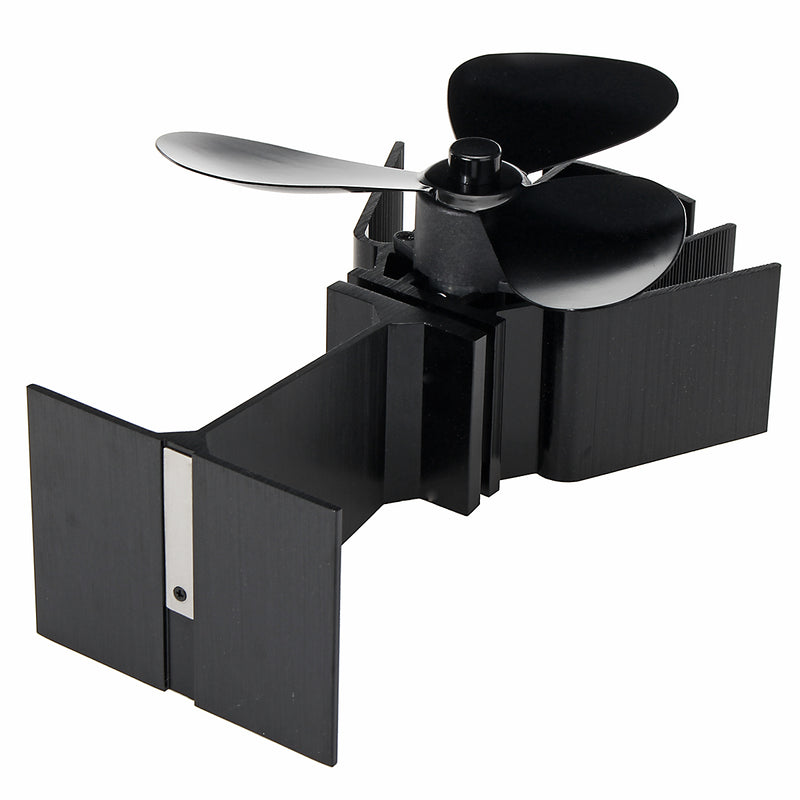 EQ2-BK(3BL) Heat Powered Wood Stove Fan Silent Eco-Friendly Fireplace Fan for Wood Log Burner
