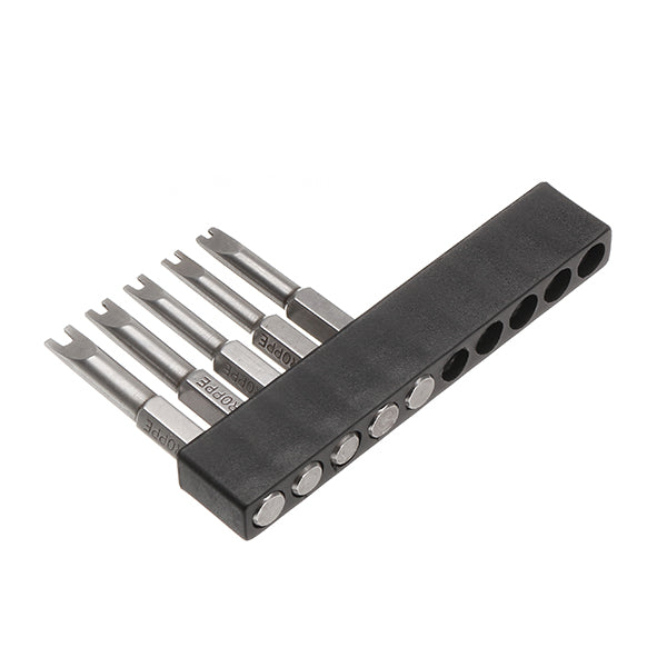 Broppe 5pcs 50mm 1/4 Inch Hex Shank Magnetic U-shaped Screwdriver Bits