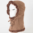 Unisex Windproof Knitted Hat Beanies Scarf Winter Warm Outdoor Camping Cycling Head Scarves