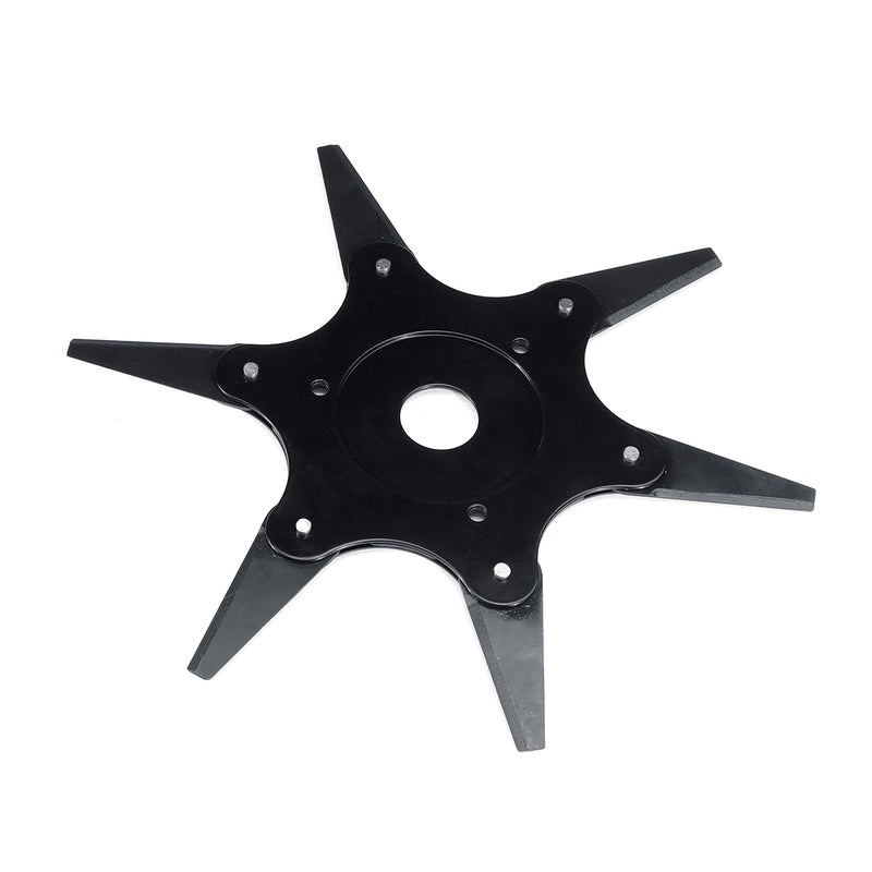 Upgraded Black 6 Teeth Blade Trimmer Head Grass Trimmer Brush Cutter Blade for Lawnmower