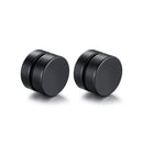 Punk Magnetic No Pierced Men's Earring Stainless Steel Round Clip On Stud Earrings for Men Women