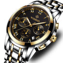 WISHDOIT WSD-016 Men Watch Fashion Chronograph Stainless Steel Strap Wrist Watch