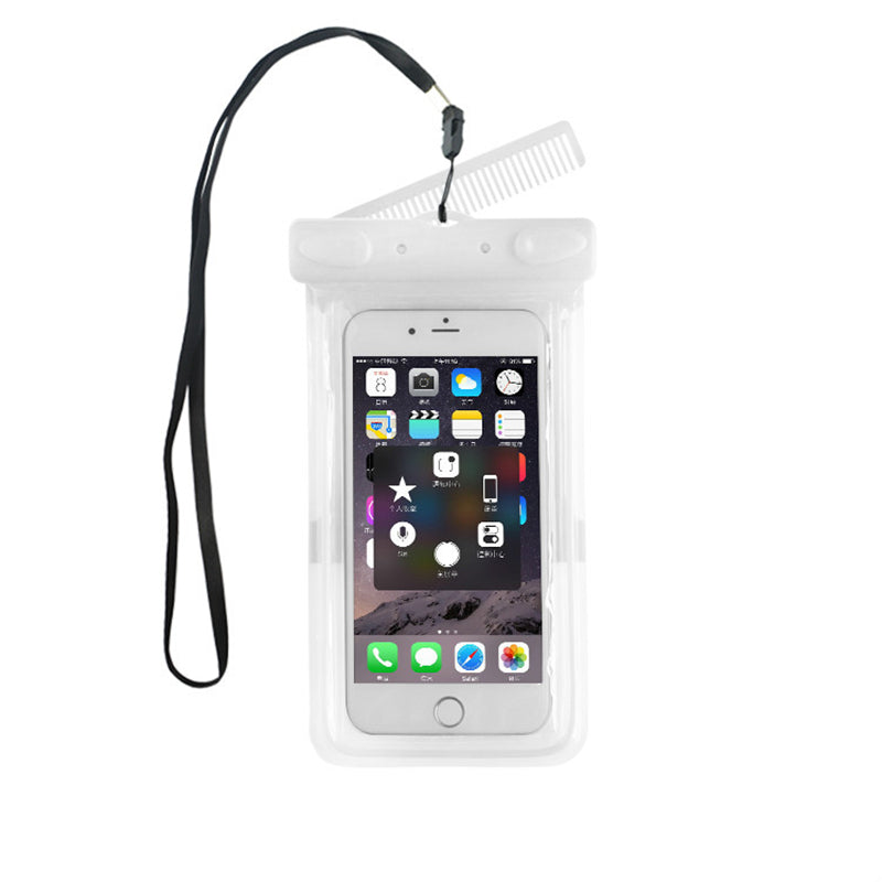 Universal Waterproof Bag With Comb Mirror Transparent Window For Cell Phone Under 6 Inch