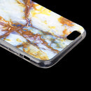 Granite Marble Effect Soft Back Case Cover For iPhone 6 / 6s Protective Shell Fitted Skin Precise Cutout Shockproof