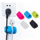Blue-Cord USB Cable Clip Holder Tie Desktop Organizer Manage Fixture Self-adhesive Durable Quality Handy