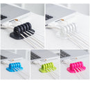 Blue-Cord USB Cable Clip Holder Tie Desktop Organizer Manage Fixture Self-adhesive Durable Quality Handy