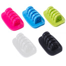 Blue-Cord USB Cable Clip Holder Tie Desktop Organizer Manage Fixture Self-adhesive Durable Quality Handy