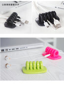 Green-Cord USB Cable Clip Holder Tie Desktop Organizer Manage Fixture Self-adhesive Durable Quality Handy