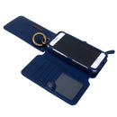 Detachable Wallet Flip Card Case Cover ID Card Money Storage Stand Cover COMPATIBLE FOR IPhone 6 plus/6S plus iPhone Lovers Gift Blue