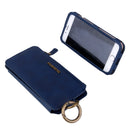 Detachable Wallet Flip Card Case Cover ID Card Money Storage Stand Cover COMPATIBLE FOR IPhone 6 plus/6S plus iPhone Lovers Gift Blue