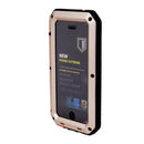 Dustproof Waterproof Shockproof Aluminum Cover Dust Scratch Shock Protection Case COMPATIBLE FOR iPhone 5/5S Cellphones -Golden