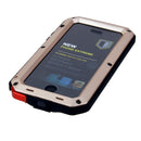Dustproof Waterproof Shockproof Aluminum Cover Dust Scratch Shock Protection Case COMPATIBLE FOR iPhone 5/5S Cellphones -Golden