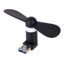 Generic 2 in 1 Portable Android Phone Notebook Laptop PC Mute USB Cooling Mini Fan