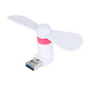 Generic 2 in 1 Portable Android Phone Notebook Laptop PC Mute USB Cooling Mini Fan