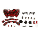 Replacement Case Shell Button Kit for Xbox 360 Controller-Red Skull