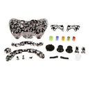 Plastic Replacement Case Shell Skin Button Housing Kit for Xbox 360 Controller-Black&White Skull Easy Install Gaming Electronics