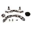Plastic Replacement Case Shell Skin Button Housing Kit for Xbox 360 Controller-Black&White Skull Easy Install Gaming Electronics