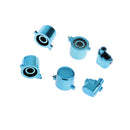 Blue-Chrome Plating Buttons Housing and Touchpad for PS4 Controller Shell Protection Easy Install Repair Kit Perfect Fit