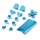 Blue-Chrome Plating Buttons Housing and Touchpad for PS4 Controller Shell Protection Easy Install Repair Kit Perfect Fit