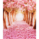 Generic 1.5m*2.2m Sakura Flower Road Studio Prop Photography Background Backdrop