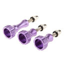 Purple-Aluminum Stainless Thumb Knob Bolt Nut Screw Set for GoPro Hero3+/3/2/1 Camera Accessories Fastening Easy Install