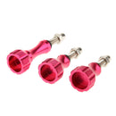 Rose Red-Aluminum Stainless Thumb Knob Bolt Nut Screw Set for GoPro Hero3+/3/2/1 Camera Accessories Fastening Easy Install