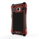 Protective Touch Phone Case Cover Tempered Glass COMPATIBLE FOR Samsung Galaxy S7 Black + Red