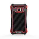 Protective Touch Phone Case Cover Tempered Glass COMPATIBLE FOR Samsung Galaxy S7 Black + Red
