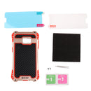 Protective Touch Phone Case Cover Tempered Glass COMPATIBLE FOR Samsung Galaxy S7 Black + Red + Gold