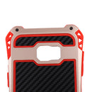 Protective Touch Phone Case Cover Tempered Glass COMPATIBLE FOR Samsung Galaxy S7 Black + Red + Gold