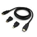 3in 1 HDMI to Mini Micro HDMI V1.4 Adapter Converter 1.5m Cable 1080P Trendy