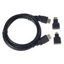 3in 1 HDMI to Mini Micro HDMI V1.4 Adapter Converter 1.5m Cable 1080P Trendy