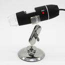 500X 2MP 8 LED USB Digital Microscope Zoom Camera Magnifier + Stand Holder Black