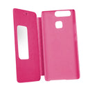 Portable PU Leather Case Cover Protector COMPATIBLE FOR Huawei P9 Phone Rose Red