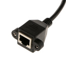 RJ45 Male to Female Screw Panel Mount Ethernet LAN Network Extension Cable