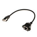 RJ45 Male to Female Screw Panel Mount Ethernet LAN Network Extension Cable