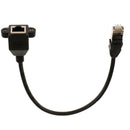 RJ45 Male to Female Screw Panel Mount Ethernet LAN Network Extension Cable