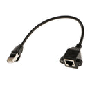 RJ45 Male to Female Screw Panel Mount Ethernet LAN Network Extension Cable