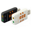 USB DAC Headphone Amplifier for Computer PC Virtual 8.1 CH Sound Card-Black