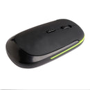 Black 2.4GHz USB 2.0 Wireless Optical Mouse Mice for Computer Universal Fit On/Off Button Power Saving Lightweight Modern Design