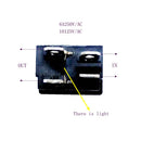 Mini Red Illuminated Light Solder Lug On/Off DPST Boat Rocker Switch 6A/250V 10A/125V AC Black