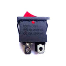 Mini Red Illuminated Light Solder Lug On/Off DPST Boat Rocker Switch 6A/250V 10A/125V AC Black
