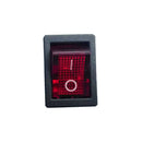Mini Red Illuminated Light Solder Lug On/Off DPST Boat Rocker Switch 6A/250V 10A/125V AC Black