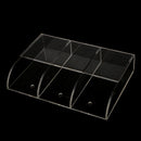 4mm 3Grids Acrylic Druble TV Remote Control Holder Wall Mount Storage Box